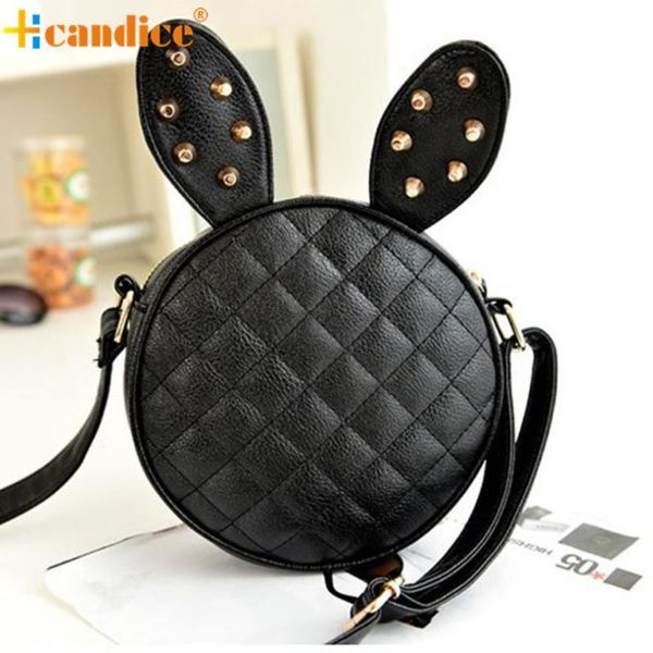 

naivety 2016 new mini women ear round pu leather handbag cute lady shoulder messenger bag jun9u drop shipping