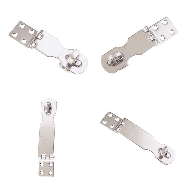 

4 packs 97mm/63mm padlock hasp door clasp gate lock stainless steel twist knob for door window security