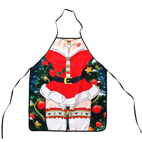 

cute christmas apron cartoon santa claus deers design pinafore for male female home decoration new year gifts