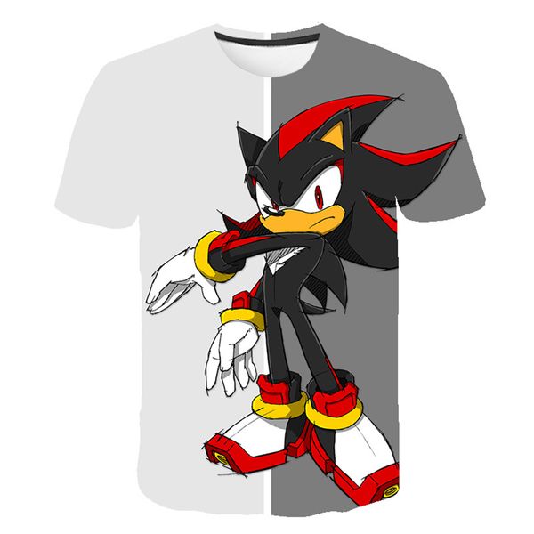 

summer fashion 3d printing children's sonic hedgehog boy girl cartoon design fun t-shirt kids summer casual wear toddler, Blue
