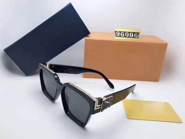 Luxo MILIONÁRIO óculos de sol para o designer homens full frame Vintage 1165 1,1 óculos de sol para homens brilhante do ouro Hot vender banhados a ouro Top 96006