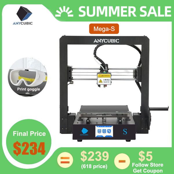 

anycubic mega s 3d printer i3 mega series upgrade diy full metal frame impresora 3d drucker high precision