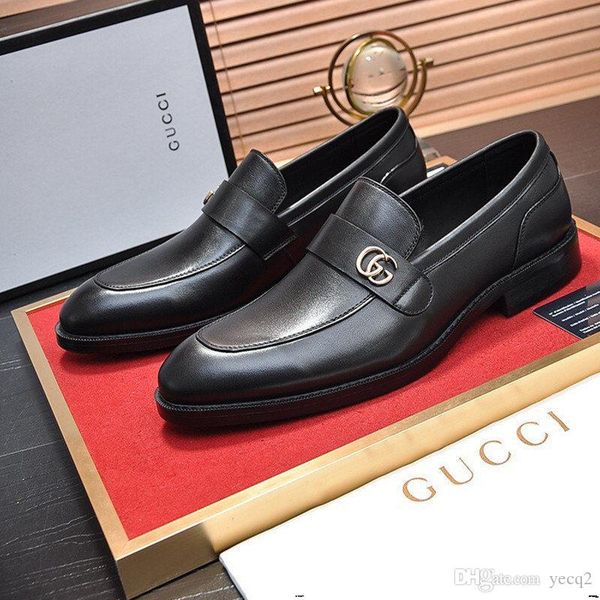 

20fw мужской обувь платье luxury brands конструкторы мокасины мода reathable квартира мужчина комфортный зал обувь плюс размер 37-45 yetc0 t, Black