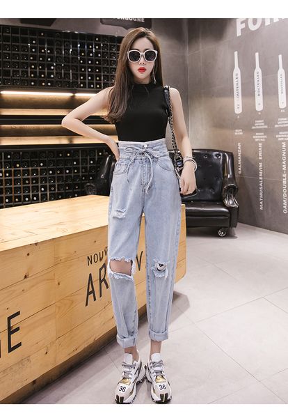 

orchid grey women's tailored waist and hip princess jeans bk1090, Blue