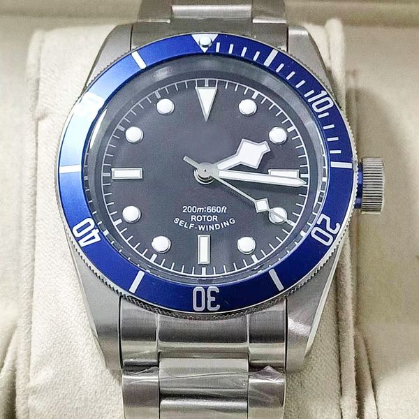 

2020 luxury mens pelagos designers watches snow orologio automatic movment stainless band master relojes black blue bezel sports wristwatch, Slivery;brown