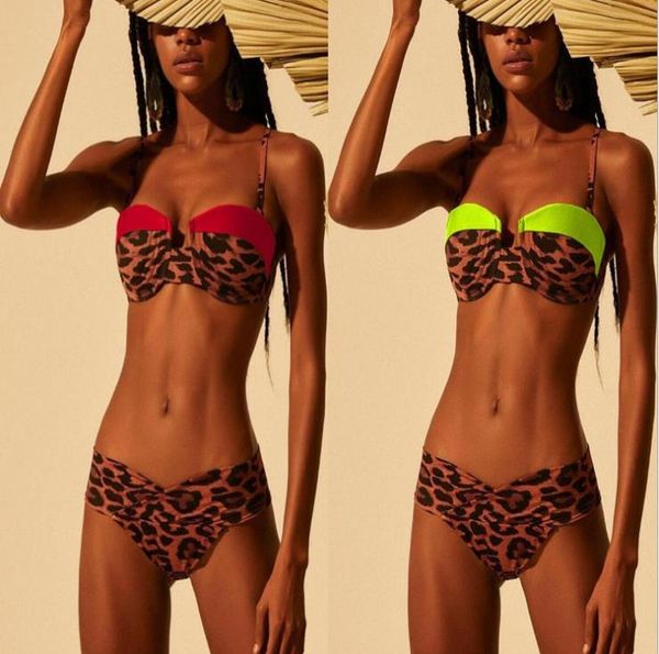 

sexy leopard лента стала tobikini для ladies'split swimwear