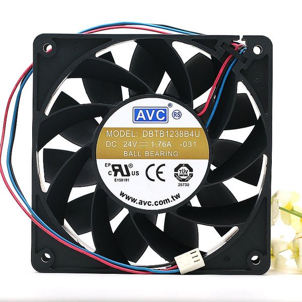 

new avc dbtb1238b4u 24v 1.76a 12cm 12038 inverter fan with super large air volume