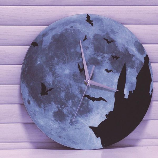 

car decoration wall clock,owl pattern/tree pattern/luminous moon pattern type luminous waterproof pvc wall acrylic clock