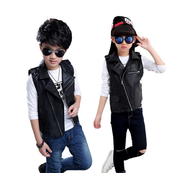 

spring and autumn children faux leathe vest4-13 years old cartoon print mouse dog wild boy girl vest vest for children, Camo