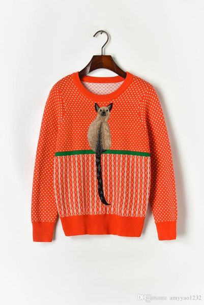 

1024 2019 осень плюс размер свитер бесплатная доставка кинт с длинным рукавом круглый вырез выпускного вечера мода оранжевый женская одежда, White;black