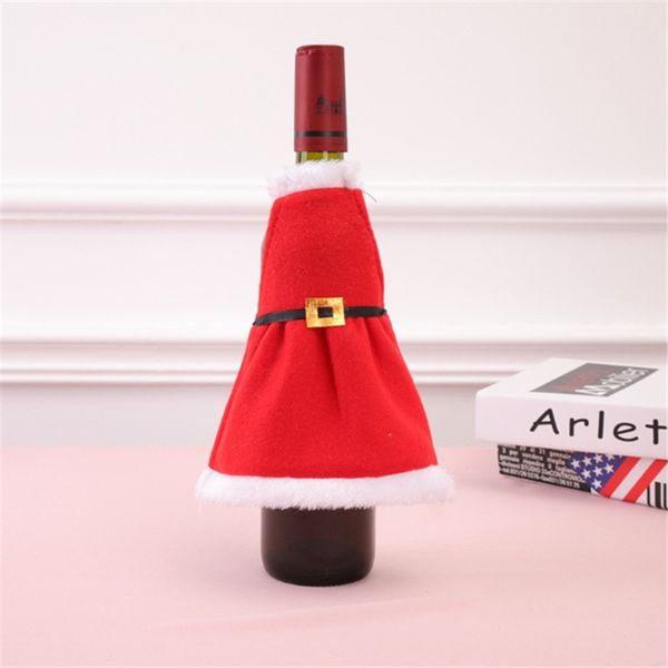 Christmas Wine Bottle Apron Cover Wrap Xmas Dinner Party Table