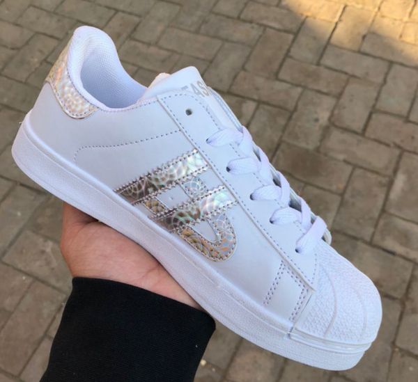 

superstar white hologram iridescent junior gold superstars sneakers originals super star women men sport casual shoes 36-44, Black