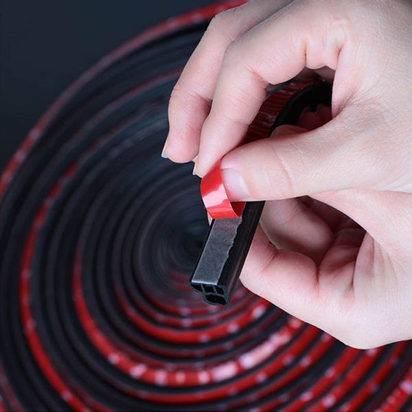 

2m self adhesive automotive rubber seal strip for car window door engine hood cover car door seal edge trim noise insulation