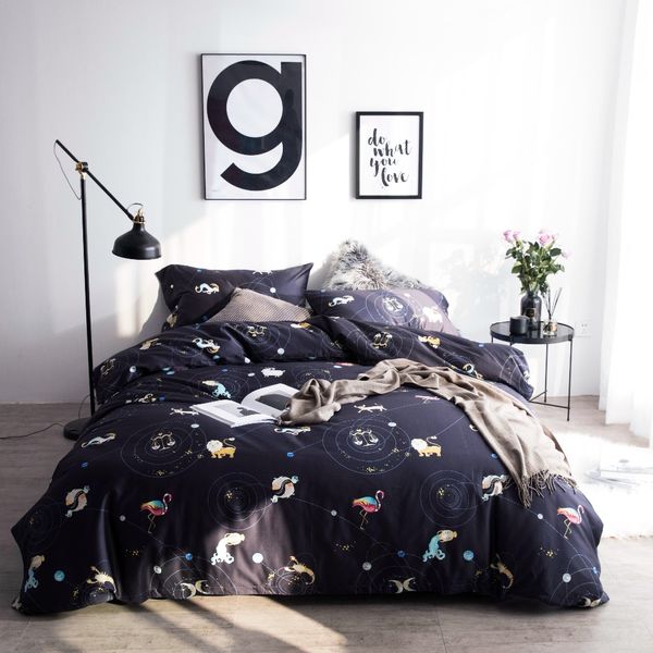Lion Printed Bedding Cartoon Duvet Cover Set Luxury Bedspread