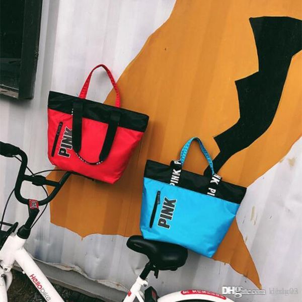 

new handbag pink letter designer handbag women shoulder bags waterproof shopping bag secret travel duffle bags