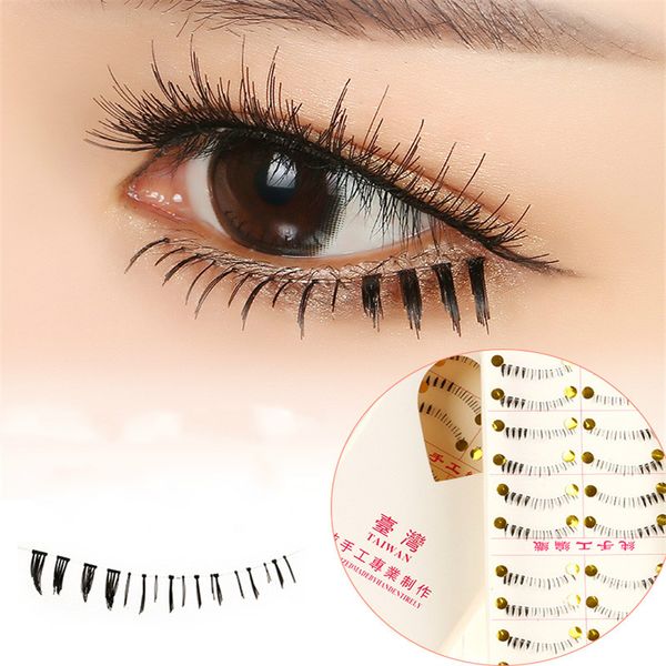 

taiwan handmade eyelashes, fresh lower eyelashes, longer tail stem lashes u-10