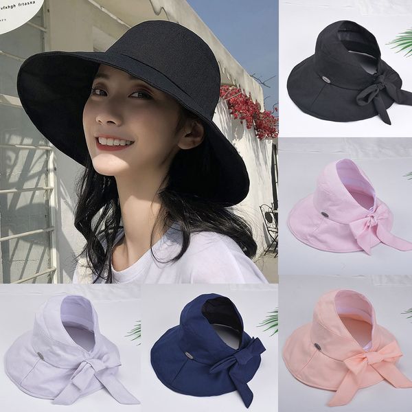 

солнцезащитный крем шляпа рыбак шляпа козырек sunhat летней широкий леди рыбак открытый пляж sunhat # g6, Blue;gray