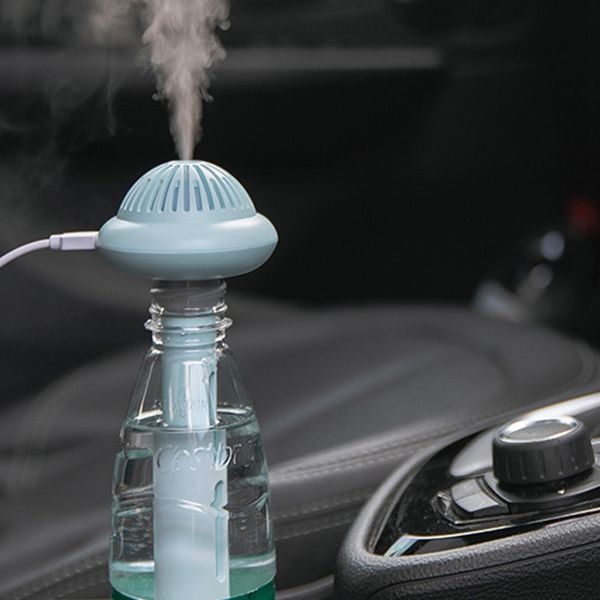 

ufo dismountable air humidifier portable usb aroma diffuser car mist maker 7 color change led night light for office home