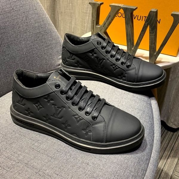 

france high-end brand casual shoes mens printed letters air basketball shoes fashion shoes,with original box,four color 9, Black