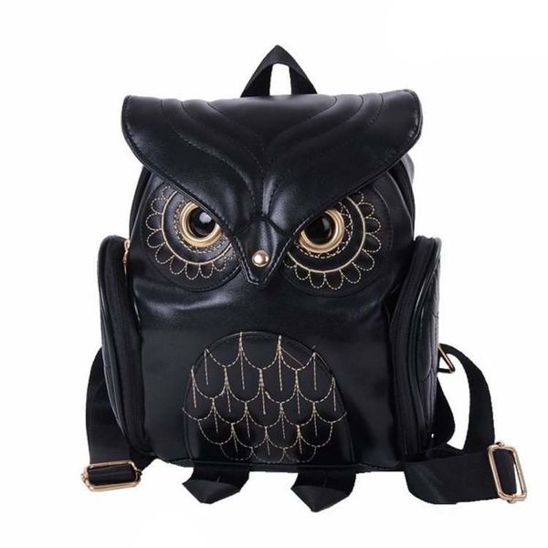 

fashion women 3d printing owl backpack pu leather owl animal student shoulder school bags for teenagers girls ladies back bag 4 colors gifts