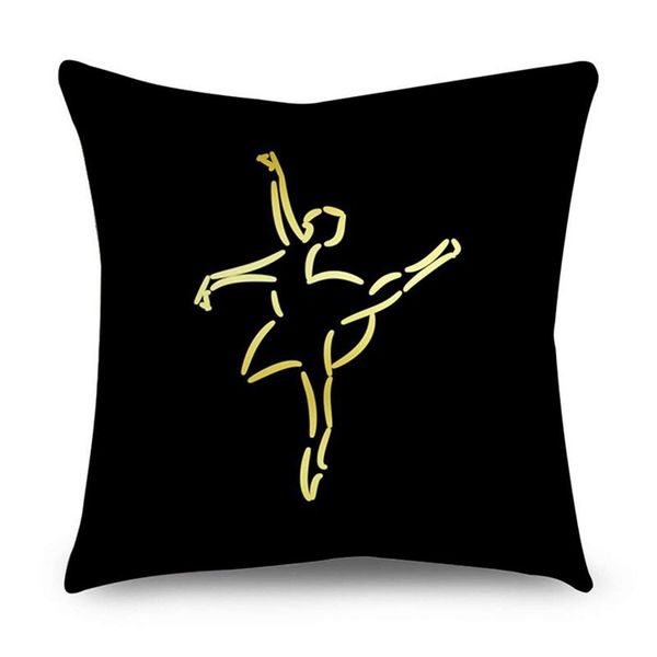 

gold black pillowcase new 45x45cm geometric pineapple palm polyester cusion cover sofa throw pillow covers bedroom home decor