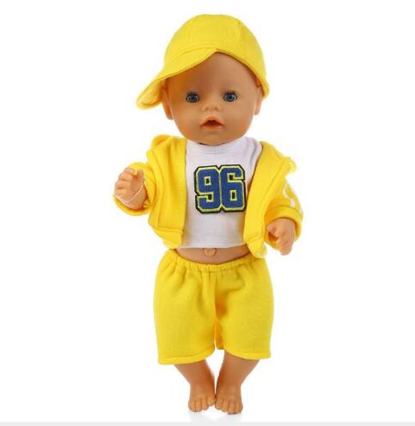 

одежда sport set doll + hat wear подод дл 43ма baby doll, деи лђего подаѬка на ден Ѭождени