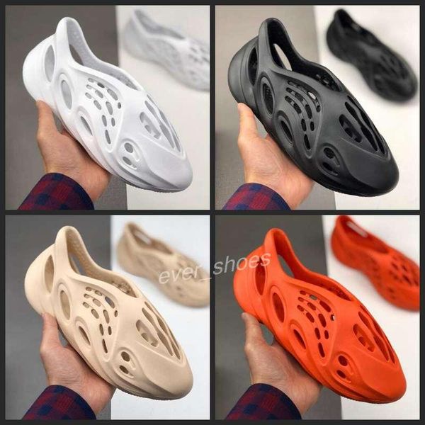 

new foam runner water shoes beach sports slippers sandals hole breathable designer for women men kanye west casual slip on sneakers 36-44, Black