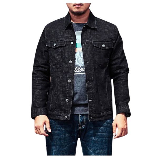 

джинсовая куртка мужская мода зимняя куртка мотоцикла тонкий hole джинсы топы plus размер abrigo hombre invierno # y3, Black;brown