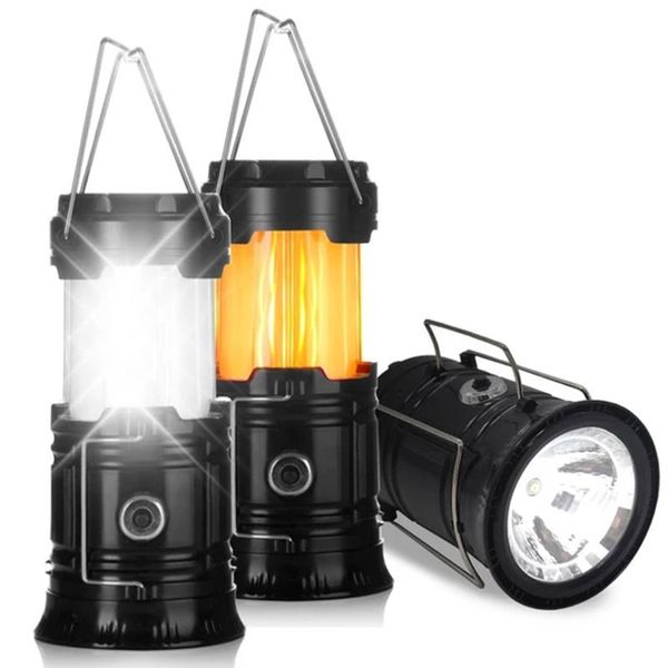 

portable led lantern camping light solar powered ultra bright hand emergency lamp outdoor flame lanterna tent lights