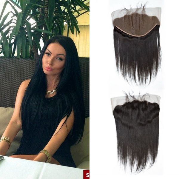 13x6 Brazilian Hair Lace Frontal Closure Straight Free Middle Part