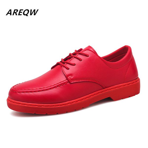 

2019 spring and autumn men's casual shoes trend fashion wild trend men's shoes solid color with round head flat, Black