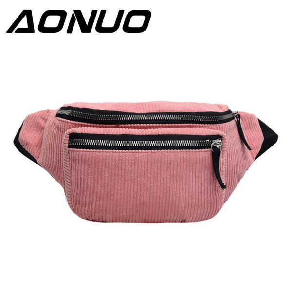 

fashion corduroy fanny pack women waist bag belt money travel sport bum bag