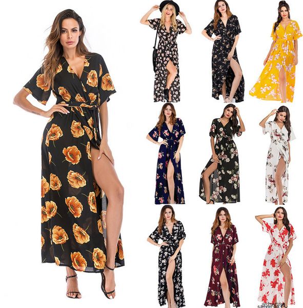 

womens designer temperament socialite dress female v-neck chiffon floral skirtgxagh, Black;gray