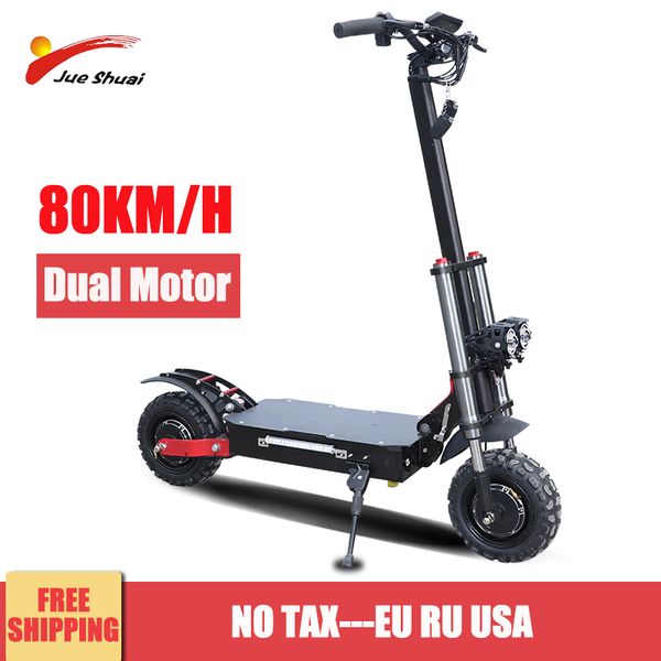 

электрический самокат dual motor 60v3200w электрический скейтборд 11 дюймов fat tire складная e scooter для взрослых 80km / h electrico