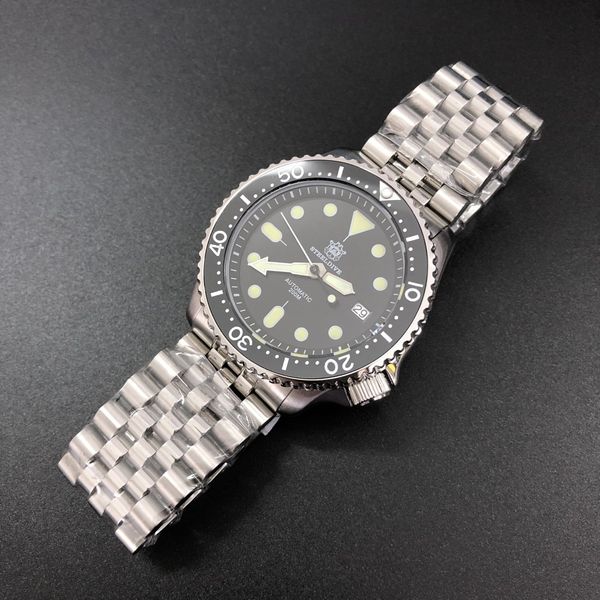 

steeldive steel diving custom small abalone water ghost diving machinery male watch one meter labor three meters labor skx007, Slivery;brown