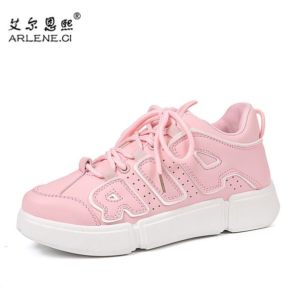 

tenis feminino women tennis shoes breathable lace-up walking pink sneakers for women shoes fitness sport gym basket femme