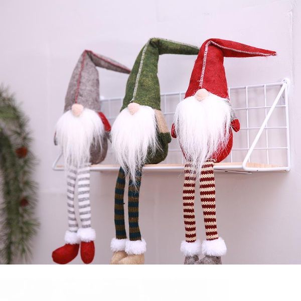 

santa christmas decoration supplies new year dinner party xmas doll stuffed decorations for window ornaments hh7-1729