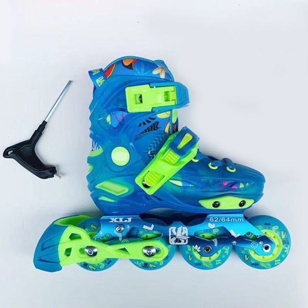 

club teaching inline slalom sliding roller skates shoes adjustable washable pu wheels beginner for children kids