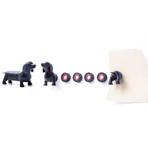 

cartoon diy cute dachshund refrigerator stickers home kitchen refrigerator magnet removable stickers message three colors