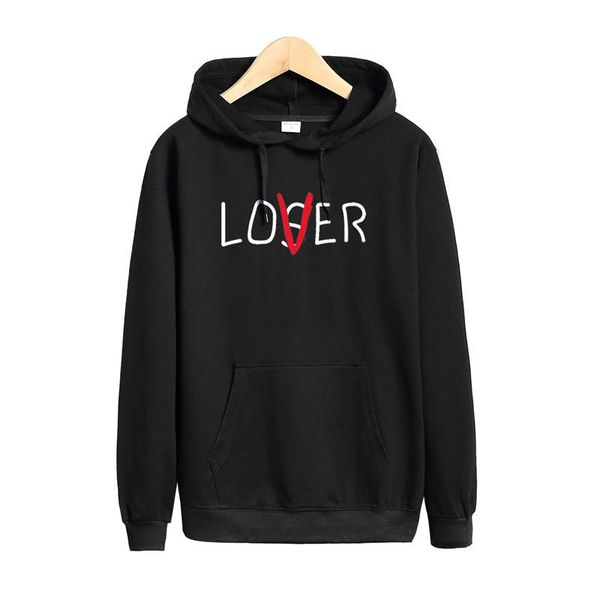 

new pkorli pennywise it loser hoodie men women casual losers club lover pullovers sweatshirt movie derry maine sale, Black