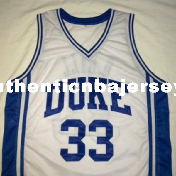 

custom grant hill duke blue devils white basketball jersey embroidery stitched customize any size and name, Black;blue