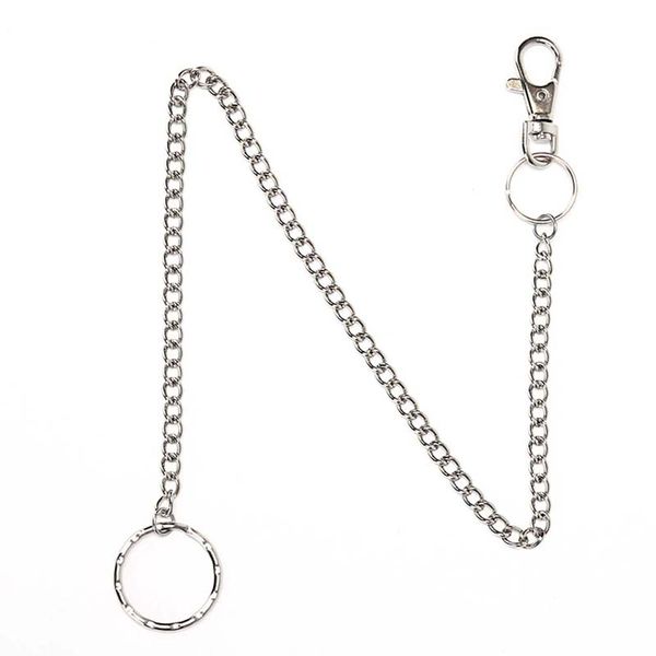 

38cm metal wallet belt chain rock punk trousers hipster pant jean keychain silver ring clip keyring men's hiphop jewelry