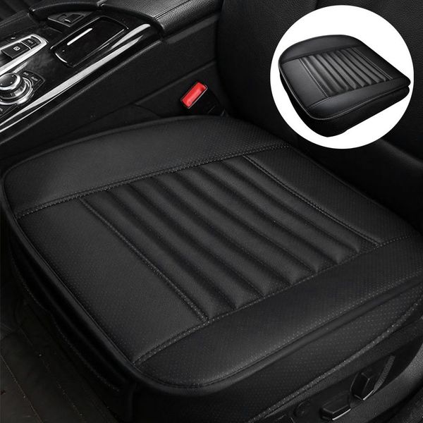 

1pcs car seat cover without backrest pu leather bamboo charcoal auto seat cushion automobiles protective non-slip cover