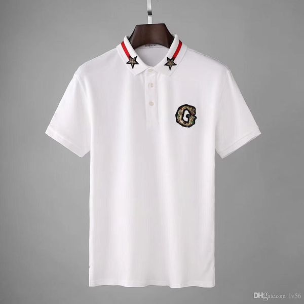 

2019 gy летняя футболка для мужчин топы с фирменными буквами дизайнерские рубашки роскошные футболки с коротким рукавом бренд мужской одежды, White;black