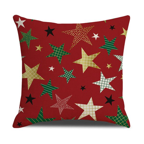 2019 Linen Pillow Case Christmas Xmas Santa Claus Reindeer Pillow