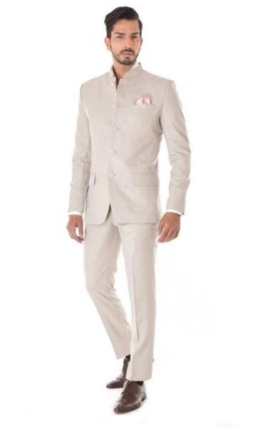 

stand lapel men suit fashion solid suit casual slim fit 2 pcs(jacket+pants) mens wedding suits jackets male suits custom made, White;black