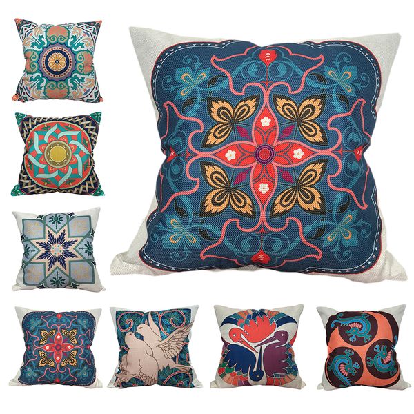 

curcya abstract geometric flowers cushion covers decorative art birds throw pillow covers sofa square pillowcase