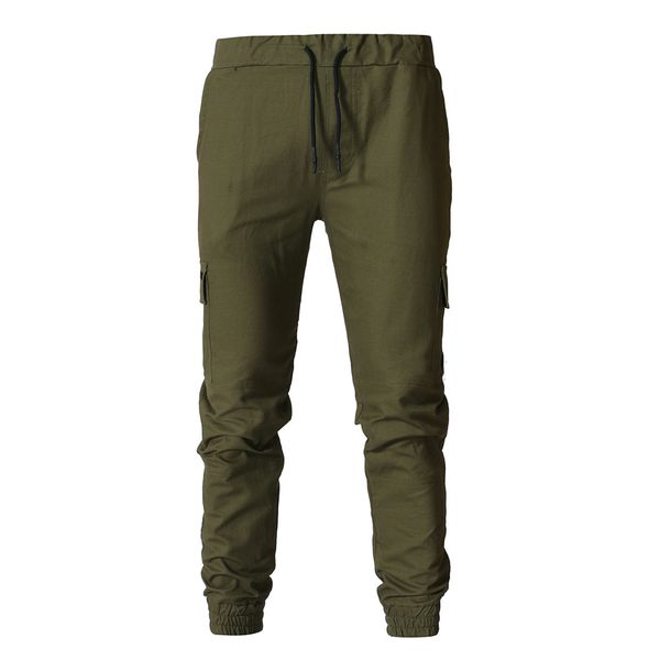 

jaycosin men's pants fashion men ribbons color block sweatpants pocket pants 2019 straightjoggers harajuku hip hop trous, Black