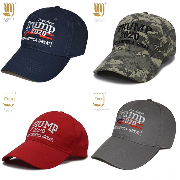 

vwjgo новый трамп вышивка президент трамп камуфляж бейсболка шляпа 2020 бейсбол президентский принт американская кепка, Blue;gray