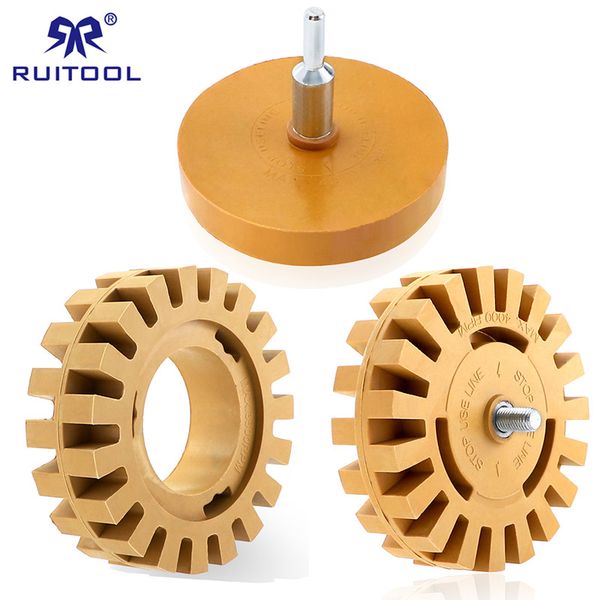 

polishing wheel decal remover 1/4" shank rubber eraser wheel quick polishing removal tool for car stickers and decals